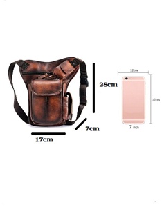 2025 Genuine <b>Leather</b> Anti-Theft Vintage Unisex Leg <b>Bag</b> Fanny Pack Waist Thigh <b>Bum</b> Belt Messenger Shoulder Travel Motorcycle - Product Image 3