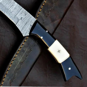 Cuchillo de filetear hecho a mano de acero de Damasco, cuchillo de pesca, el mejor regalo para amantes de la pesca, cuchillo personalizado con mango de hueso. - Product Image 6