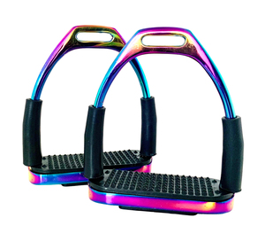 Estribos de Seguridad para Montar a Caballo, Flexibles, de Acero Inoxidable, con Protección para el Tobillo, Antideslizantes, de Goma - Product Image 5