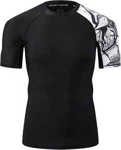 Rashguard de BJJ MMA para Niños, Manga Larga, Compresión, Secado Rápido, UPF50+, Impermeable, Spandex Antidesgarro para Grappling y Sparring sin Gi - Product Image 3