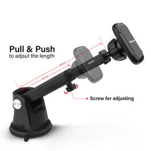 Support magnétique mobile Roadpower (RP-MH532-BK), support polyvalent pour tableau de bord/pare-brise avec forte ventouse, rotation à 360 degrés - Product Image 4