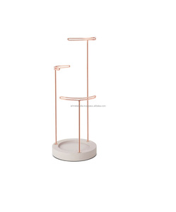 Présentoir de bijoux en plaqué or ROSE à 3 niveaux, livraison gratuite, luxueux, nouveau DESIGN, boucles d'oreilles, prix de gros - Product Image 1