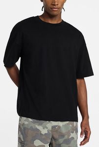 T-shirt pour homme surdimensionné de qualité supérieure avec logo de marque personnalisé OEM, impression graphique personnalisée, 100% coton, jersey simple lourd 240 GSM - Product Image 6