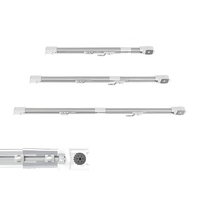 Rail de rideau motorisé moderne en alliage d'aluminium sur mesure de 1,8 à 4,5 m de long avec accessoires et télécommande pour rideaux