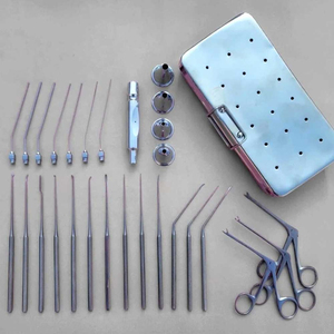 Juego de Instrumentos Quirúrgicos ORL de Acero Inoxidable de 29 Piezas para Operaciones de Oído, Miringotomía y Miringoplastia en Perros, Kit Portátil Duradero - Product Image 5