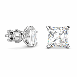 Fashion Stud <b>Earrings</b> Princess Cut Lab Grown Solitaire Diamond 925 Sterling <b>Silver</b> 14K <b>Solid</b> Gold Minimalist Square <b>Earrings</b> - Product Image 3