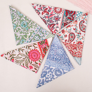 Premium quality block printed Eco-friendly bandana scarf Multi-use fashion wristband Colorful block printed scarf - Product Image 1