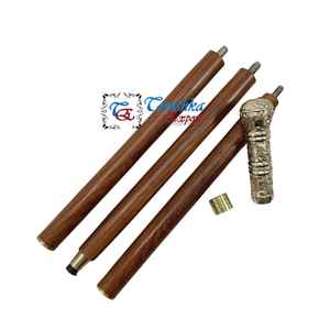 Bastón de Madera Natural Hecho a Mano para Hombres y Mujeres con Empuñadura de Latón - Product Image 3