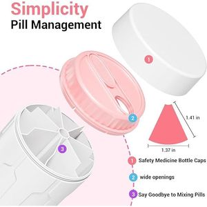 Organizzatore settimanale di pillole extra large con 7 ampi scomparti, dispenser giornaliero, custodia per integratori e flaconi - Product Image 2
