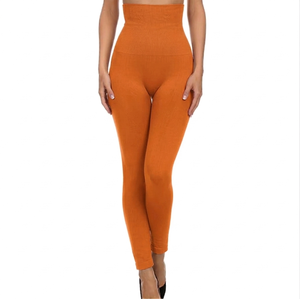 Leggings de yoga personnalisés avec logo pour adultes, taille haute élastique avec boucle latérale, en polyester et élasthanne, avec poche pour carte, effet push-up - Product Image 3