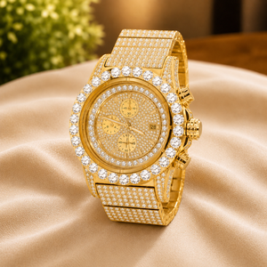 Reloj de Lujo con Diamantes para Hombre, Completamente Cubierto de Piedras, Acero Inoxidable, Estilo Hip Hop, Diseño Premium con Moissanita Personalizada - Product Image 6