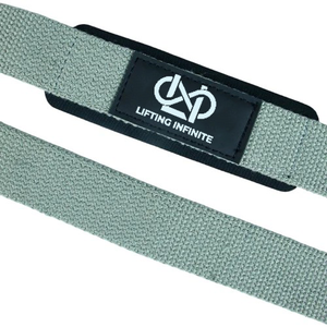 Cotton Weight Lifting Wrist <b>Straps</b> Adjustable Grip Support for Deadlift Pull Ups Powerlifting Custom Logo - Product Image 3