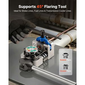 Kit di attrezzi per svasatura a doppia flangia a 45 gradi per tubi freno in rame e alluminio (3/16" 1/4" 5/16" 3/8") - Product Image 2