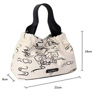 Bolso Tote de Alta Calidad con Diseño de Bordado Único y Exclusivo con Patrón de Espinas para Compras y Desplazamientos - Product Image 2