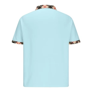 เสื้อยืดแขนสั้นผู้ชายสีพื้นลำลอง เสื้อยืดผู้ชายผ้าเย็นระบายอากาศ เสื้อโปโลผู้ชาย - Product Image 3