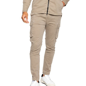 Men's Slim Fit Cargo Jogger Pants Cotton Spandex Hiking Pants 4 Pockets Adjustable Drawstring Casual Wear Outdoor Trousers - Product Image 5