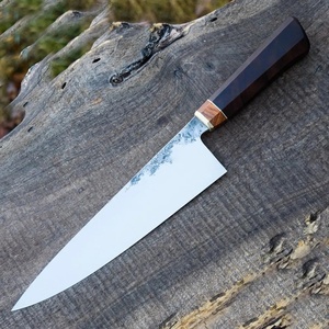 มีดเชฟสแตนเลสสตีลทำมือ Jexmoo แบบกำหนดเองได้ พร้อมใบมีดขนาด 8 นิ้ว ด้ามจับสวยงาม ปลอกหนัง - ของขวัญสำหรับเชฟ - Product Image 6