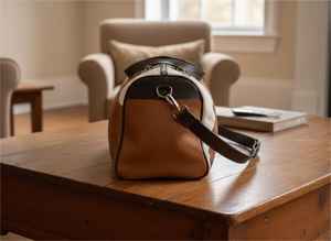 Bolsa de Viaje de Cuero Genuino con Pelo de Vaca, Bolsa de Fin de Semana de Gran Capacidad, Equipaje de Mano LHDB-0053 - Product Image 5