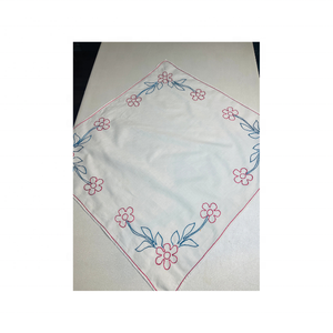 Corner Floral Recyclable Luxurious 100% Cotton Embroidered White 6ft Tablecloth for Weddings Quick Dry Lightweight Eco Friendly - Product Image 2