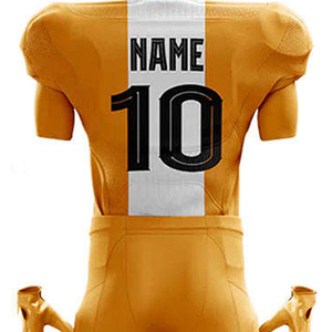 Uniforme de Fútbol Americano Transpirable de Poliéster Premium, Jersey Naranja con Panel Blanco y Pantalones Color Bronceado para Hombres Adultos - Product Image 5