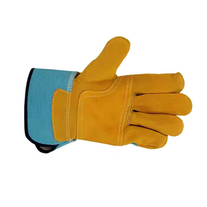 Gants de sécurité en cuir industriels OEM ODM avec coutures renforcées, gants de travail en cuir, prix de gros d'usine - Product Image 3