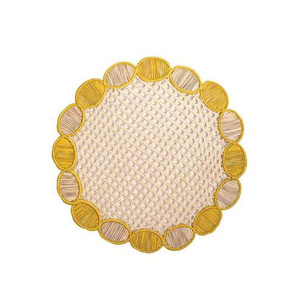 Collection de sets de table élégants en raphia, décoration de table en fibres naturelles tissées à la main, OEM/ODM pris en charge - Product Image 3