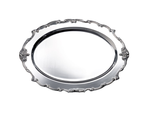 Bandeja de Servir Ovalada de Acero Inoxidable, Elegante y Tradicional, Marca KAMRAN, para Cenas y Ocasiones Especiales, para Aperitivos y Platos Principales - Product Image 2