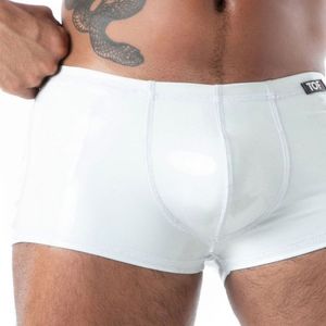 Slip en cuir respirant à taille haute et sans fond, en dentelle, effet seconde peau en latex, blanc, pour homme, style fetish, clubwear, sexy, dos ouvert - Product Image 5