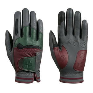 Gants de golf en cuir véritable, respirants, avec fermeture auto-agrippante, unisexes, confortables, pour le sport, mouvements flexibles - Product Image 2