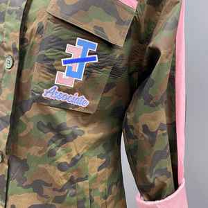 Veste camouflage Jack and Jill pour femme, manteau boutonné, logo brodé personnalisé, fabrication OEM, fournisseur en gros - Product Image 4