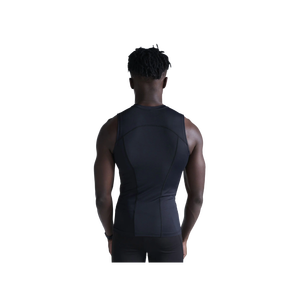 Débardeur pour homme en maille respirante, couleur unie, col rond, en spandex et polyester, vêtements de sport décontractés - Product Image 3