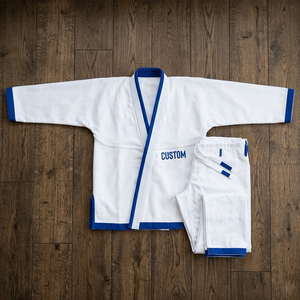 Kimono de jiu-jitsu brésilien léger, tissage perlé, logo personnalisé, coton doux et résistant, pour entraînement et compétition. - Product Image 1