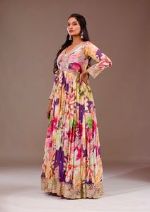 ชุดราตรีงานเลี้ยงสวยหรูสำหรับผู้หญิง มีจำหน่ายจำนวนมาก ชุดเจ้าสาวผ้าไหมชีนอน - Product Image 3