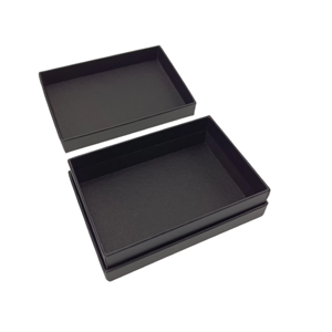 High Quality <b>Small</b> Lid and Base Gift <b>Box</b> Black <b>Packaging</b> Paper Top and Bottom Paperboard <b>Box</b> With Custom Logo - Product Image 4