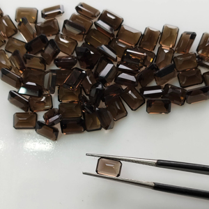 Natural Smoky Quartz 7x5MM Octagon Best Quality Loose Gemstone For Jewelry Making - Product Image 5