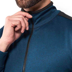 Conjunto Deportivo para Hombre, Cierre Completo, Corte Ajustado, Color Sólido, Traje Deportivo de Dos Piezas, Ropa Deportiva para Entrenamiento y Gimnasio - Product Image 4