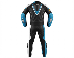 Combinaison de moto pour homme Pro 1 pièce en cuir de vache véritable/cuir de kangourou, style MotoCP, armure niveau 2 - Product Image 2