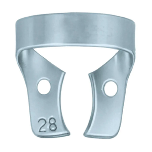 Juego de Instrumentos Quirúrgicos Dentales No. 28 Abrazaderas de Goma Reutilizables de Acero Inoxidable para Molares Superiores e Inferiores con Borde Muy Ancho - Product Image 4