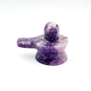 Lepidolite naturelle sculptée en forme de Shivling, Lepidolite violette Shiva Lingam, cristal de guérison pour Reiki, décoration spirituelle, vente en gros - Product Image 1