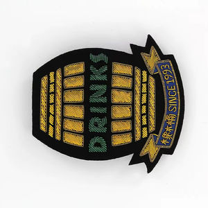 Écussons de blazer de luxe personnalisés OEM, brodés à la main, en fil métallique bullion, pour uniforme professionnel, faits main, effet 3D en relief, pour casquette - Product Image 6