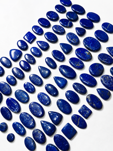 Wholesale Natural Lapis Lazuli Oval Cut Cabochons Customized Size Polished Blue Gemstones Pendants with Color Play Effect - Product Image 3