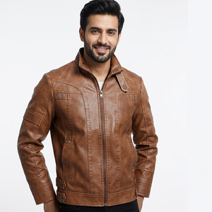 Custom <b>leather</b> <b>jackets</b> Closure Wax Faux Biker Riding Motorcycle Motorbike <b>men</b> <b>leather</b> <b>jacket</b> for <b>men</b> - Product Image 6