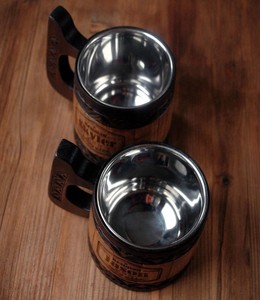 Chope à bière en bois de teck massif avec logo personnalisé, réutilisable, anti-fuite, design gravé, pour cadeau de fête et de mariage, vaisselle réutilisable - Product Image 4