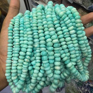Cuentas de Amazonita Natural Jaipurgemshouse en Forma de Gema Azul Cielo, 7mm-9mm, Hilo de 16 Pulgadas, Certificado CMA, ¡Venta Caliente! - Product Image 1