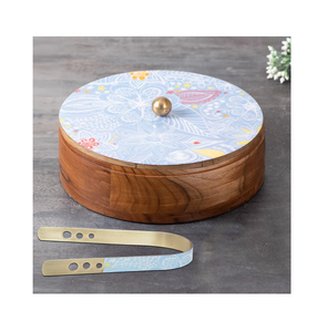 Casserole en bois écologique de 20 cm de diamètre, compatible lave-vaisselle, avec couvercle en bois, design classique, luxe, pour servir les plats chauds - Product Image 6
