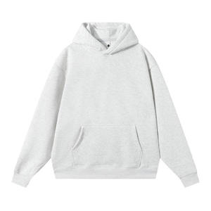 High Quality Eco-Friendly Lightweight Breathable Polyester/Cotton Fleece Double-Layer Oversized <b>Pullover</b> Hoodie Long <b>Men's</b> - Product Image 1