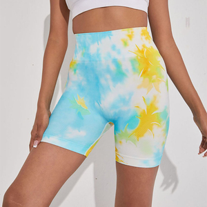 Shorts de yoga pour femmes, taille haute, sans couture, respirants, imperméables, séchage rapide, polyester/nylon, haute qualité, pour la gym et le fitness. - Product Image 5