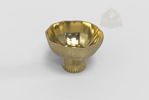 Cuenco de lujo dorado para centro de mesa, cuenco para servir dátiles de Ramadán, decoración de mesa, plato de servicio premium con pedestal, para bodas en EE. UU. y Arabia Saudita. - Product Image 2