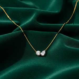 Hallmark Silver Niyati 24K Gold Plated Zircon Mangalsutra with Pearl Link Other Fashion Necklaces -Gift Occasion - Product Image 2