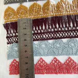 ผ้าลูกไม้กีปัวร์ปักลายสีสันสดใส ขนาด 35 มม. คุณภาพพรีเมียม เป็นมิตรต่อสิ่งแวดล้อม ผลิตจากโพลีเอสเตอร์ เหมาะสำหรับงาน DIY เสื้อผ้า รองเท้า และกระเป๋า - Product Image 2